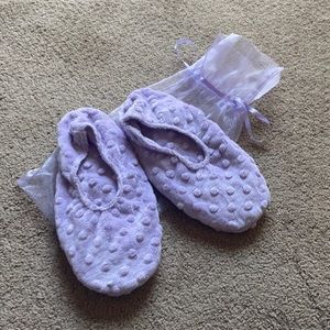 Lavender booties **